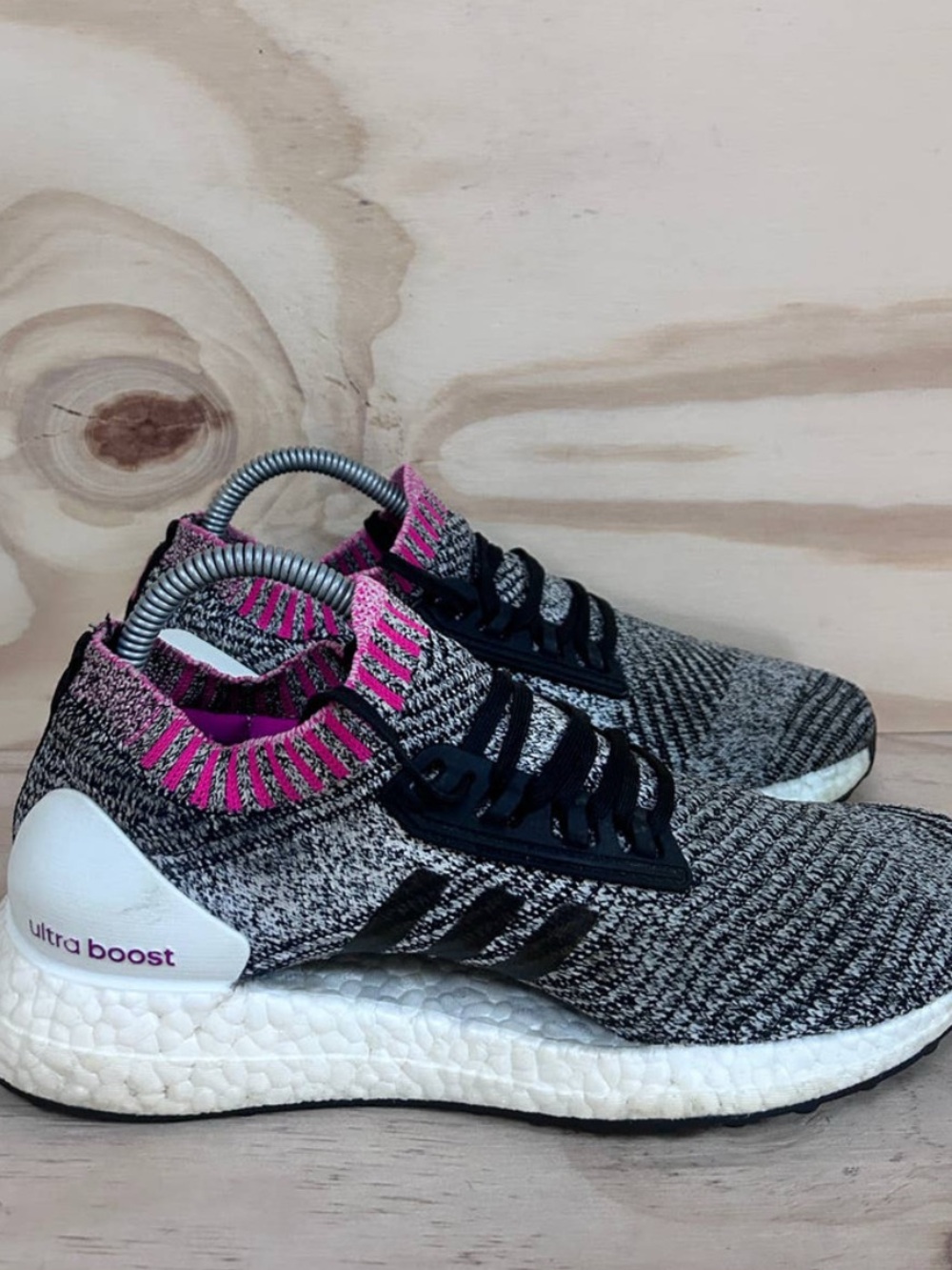 Adidas - UltraBoost X - Running Shoes - Gray/Pink - Women's - 8 - ART BB6524